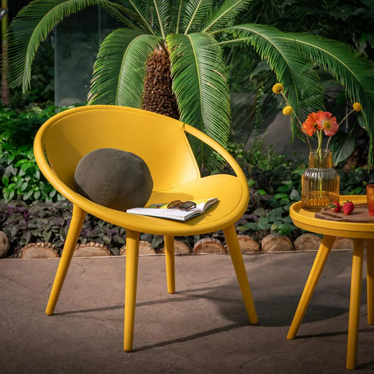 Krzesło ogrodowe HETTIMA żółte
