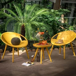 Krzesło ogrodowe HETTIMA żółte
