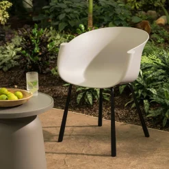 Krzesło ogrodowe jasnoszare UNDIGO