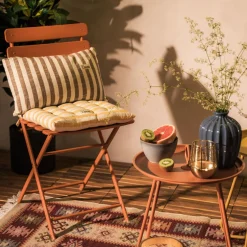 Krzesło ogrodowe składane czerwone PEONY