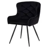 Krzesło tapicerowane czarne LAVEL