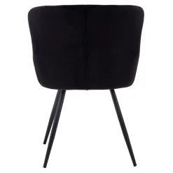 Krzesło tapicerowane czarne LAVEL
