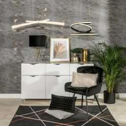 Krzesło tapicerowane czarne LAVEL