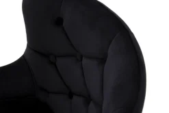 Krzesło tapicerowane czarne LAVEL