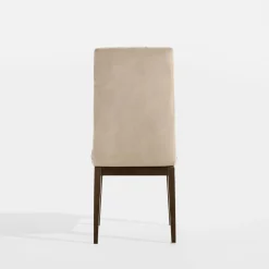 Krzesło welurowe beżowe CAPITONE VOLARE