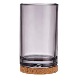 Kubek łazienkowy na podstawie z korka szary 12 cm