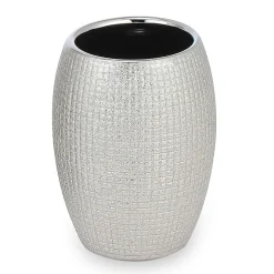 Kubek łazienkowy na szczoteczki srebrny 10 cm