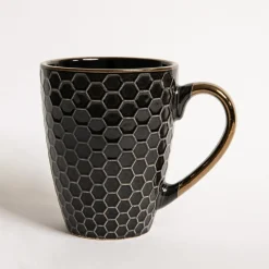 Kubek ceramiczny czarny BRESCA 360 ml