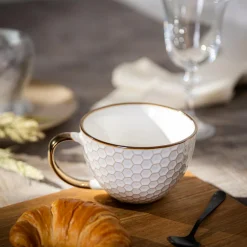 Kubek ceramiczny plaster miodu BRESCA JUMBO 440 ml