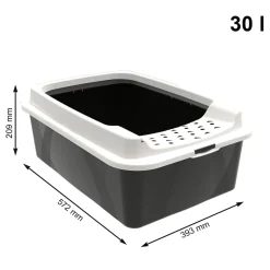 Kuweta dla kota otwarta czarna ECO BONNIE