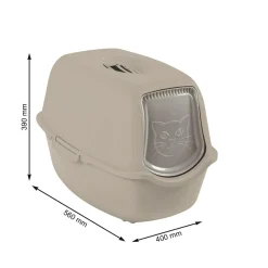 Kuweta dla kota zamykana beżowa ECO BAILEY 56 cm