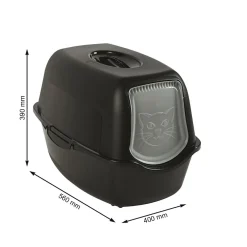 Kuweta dla kota zamykana czarna ECO BAILEY 56 cm