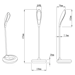 Lampa biurkowa LED H1848 biała