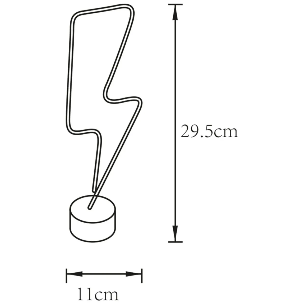 Lampa dekoracyjna LED czerwona LIGHTNING