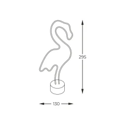 Lampa dekoracyjna LED NEON FLAMINGO