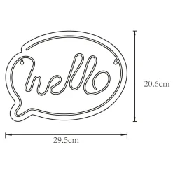 Lampa dekoracyjna LED NEON HELLO