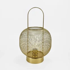 Lampa dekoracyjna LED z uchwytem złota 17,5x28 cm