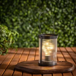 Lampa dekoracyjna z uchwytem LED czarna 10,5x15,8 cm