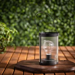 Lampa dekoracyjna z uchwytem LED czarna 10,5x15,8 cm