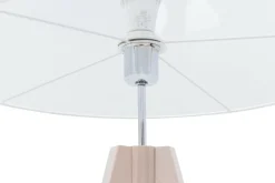 Lampa na drewnianym trójnogu abażur biały DOVE
