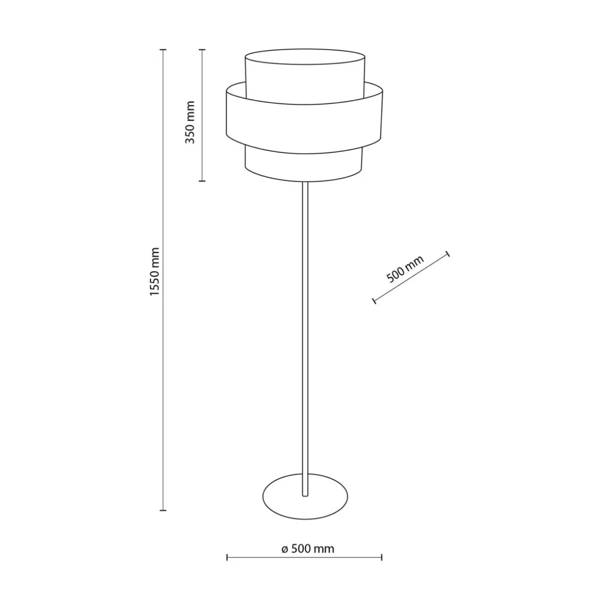 Lampa podłogowa abażur biały CALISTO