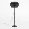 Lampa podłogowa abażur czarny CALISTO