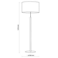 Lampa podłogowa abażur szary DEVA NATURE