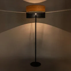 Lampa podłogowa boho z abażurem NICOL