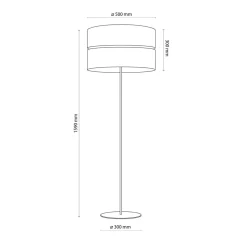 Lampa podłogowa boho z abażurem NICOL