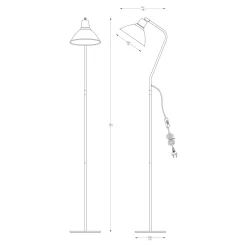 Lampa podłogowa czarna CELSO