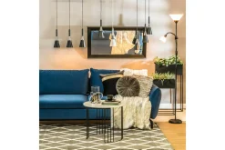 Lampa podłogowa E14 E27 podstawa czarna