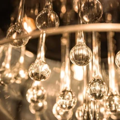 Lampa podłogowa glamour z kryształkami chromowana CRYSTAL