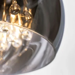 Lampa podłogowa glamour z kryształkami chromowana CRYSTAL