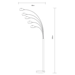 Lampa podłogowa glamour złota ZODIAC 5