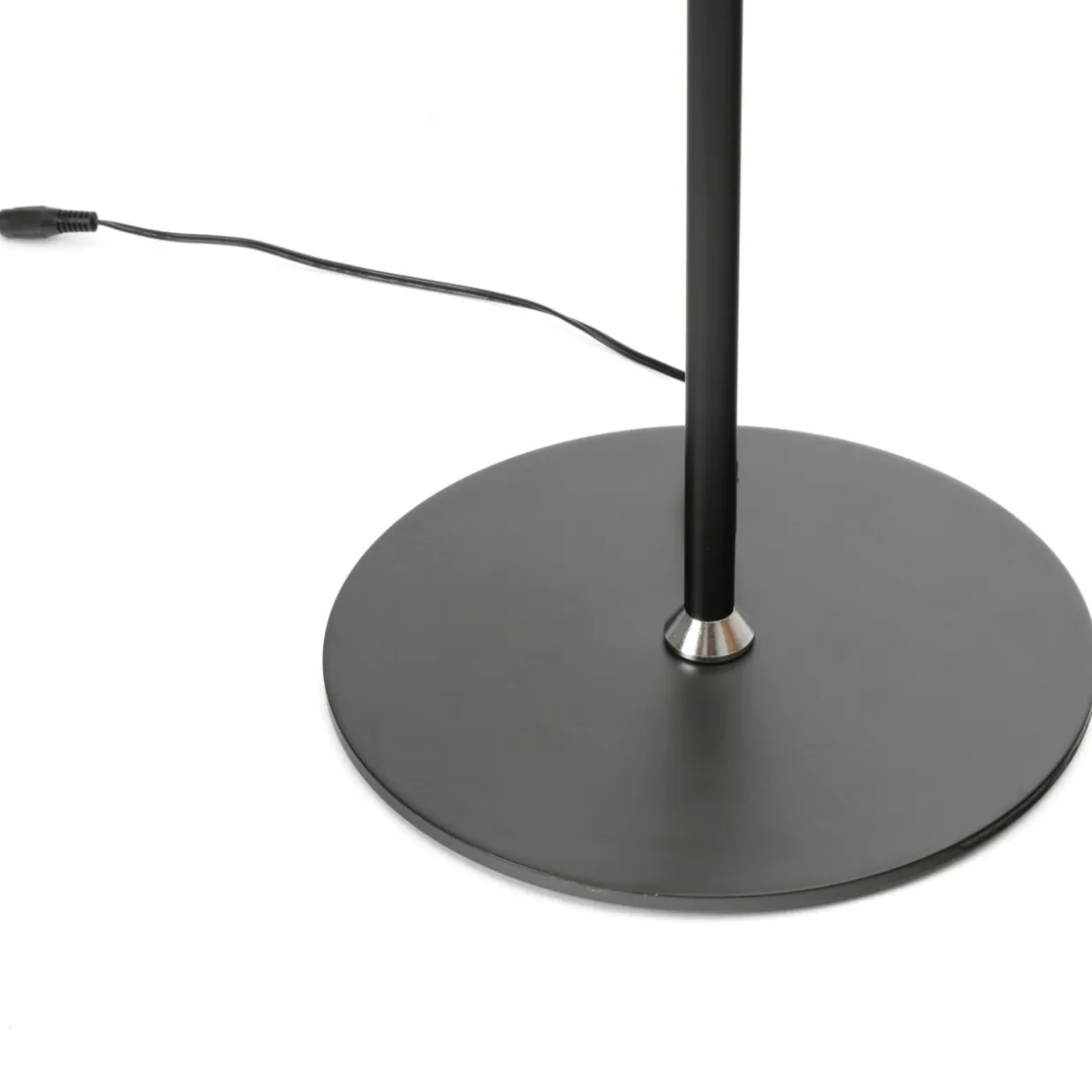 Lampa podłogowa LED czarna ze sterowaniem manualnym i na pilota