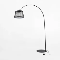 Lampa podłogowa LED czarna BALU z pilotem