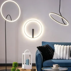 Lampa podłogowa LED czarna CORIT