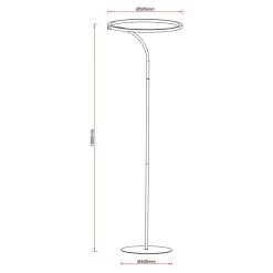 Lampa podłogowa LED czarna CORIT