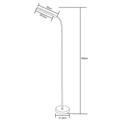 Lampa podłogowa LED minimalistyczna biała