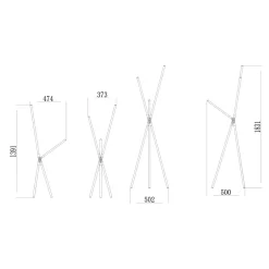 Lampa podłogowa LED z filamentem czarna LAUTARO