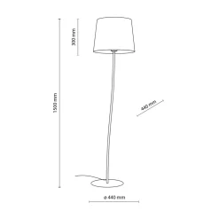 Lampa podłogowa lniany abażur NICOLA BROWN