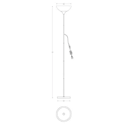 Lampa podłogowa loftowa czarno-złota SARDA