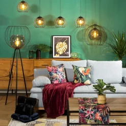 Lampa podłogowa na trójnogu czarna UNIVERSO