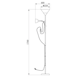 Lampa podłogowa nowoczesna podwójna TWINS
