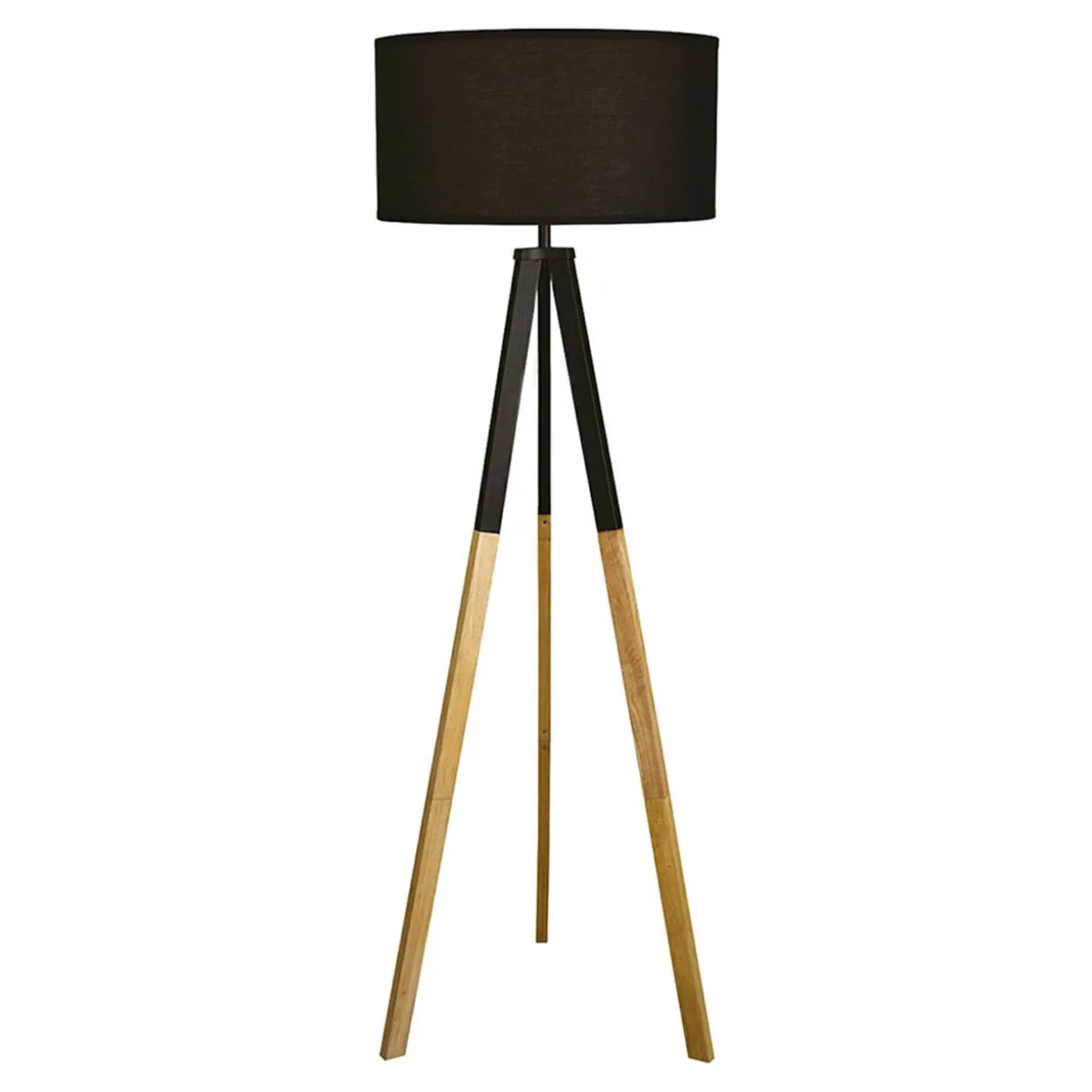 Lampa podłogowa trójnóg abażur ciemnoszary RIVER