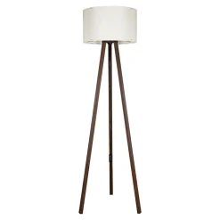 Lampa podłogowa trójnóg orzech kremowa PIKO