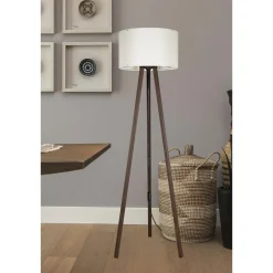 Lampa podłogowa trójnóg orzech kremowa PIKO