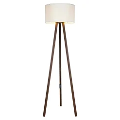 Lampa podłogowa trójnóg orzech kremowa PIKO