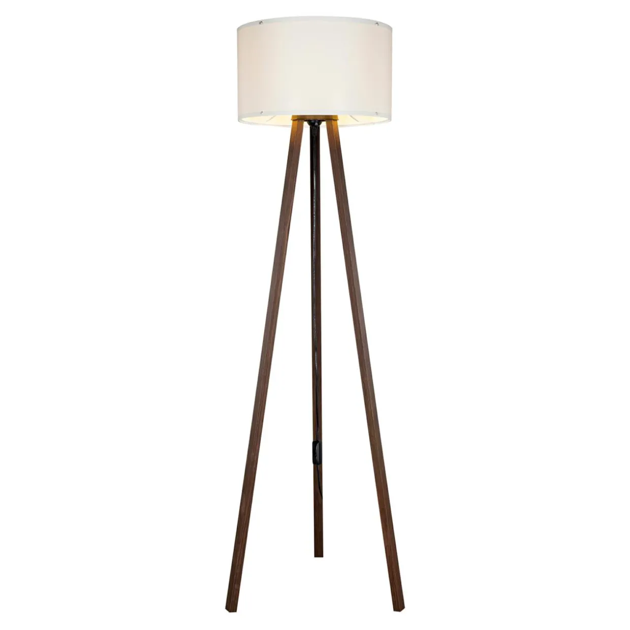 Lampa podłogowa trójnóg orzech kremowa PIKO