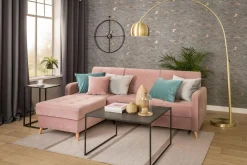 Lampa podłogowa łukowa do salonu złota SOHO